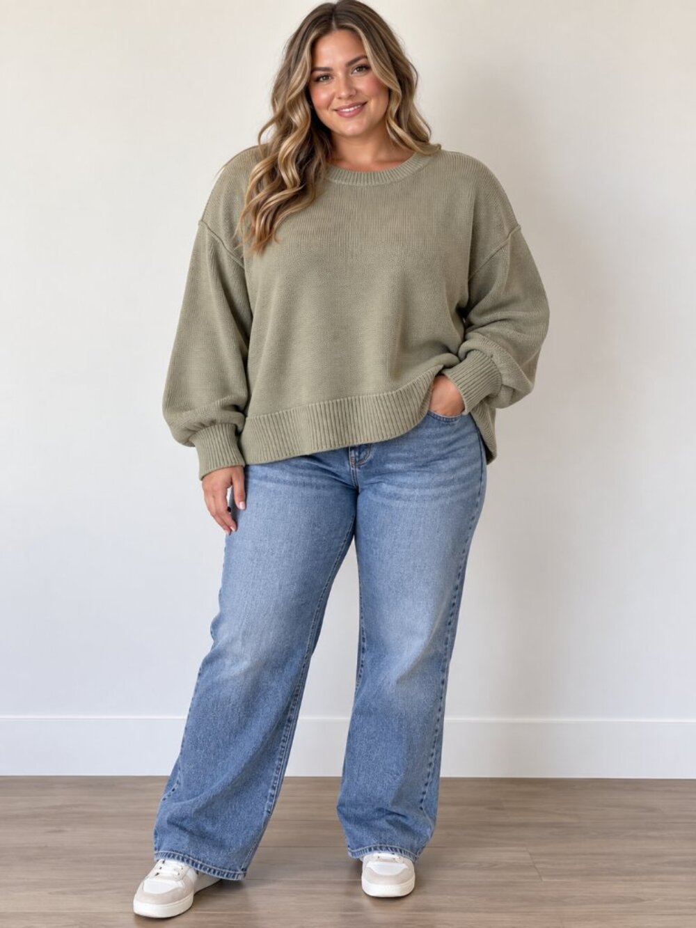 Philosophy Olive Sage Crewneck Sweater